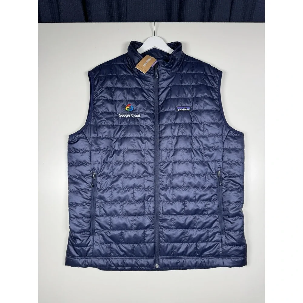 NEW - Patagonia Nano Puff Vest XL Mens Navy Blue Google Cloud Puffer 84242 -Read